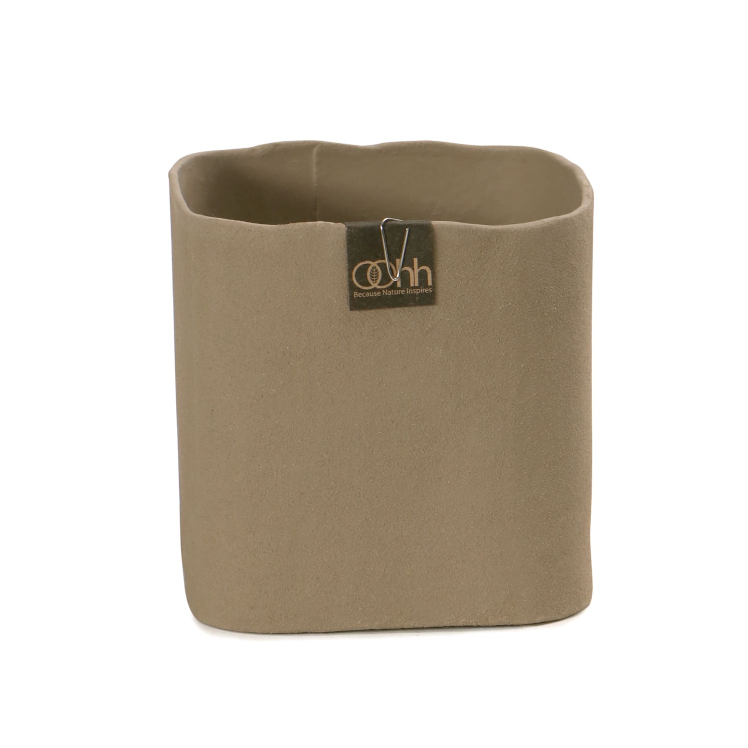 Quadratischer Blumentopf  OOhh-Design Blumentopf aus Naturmaterialien 11 x 11 cm