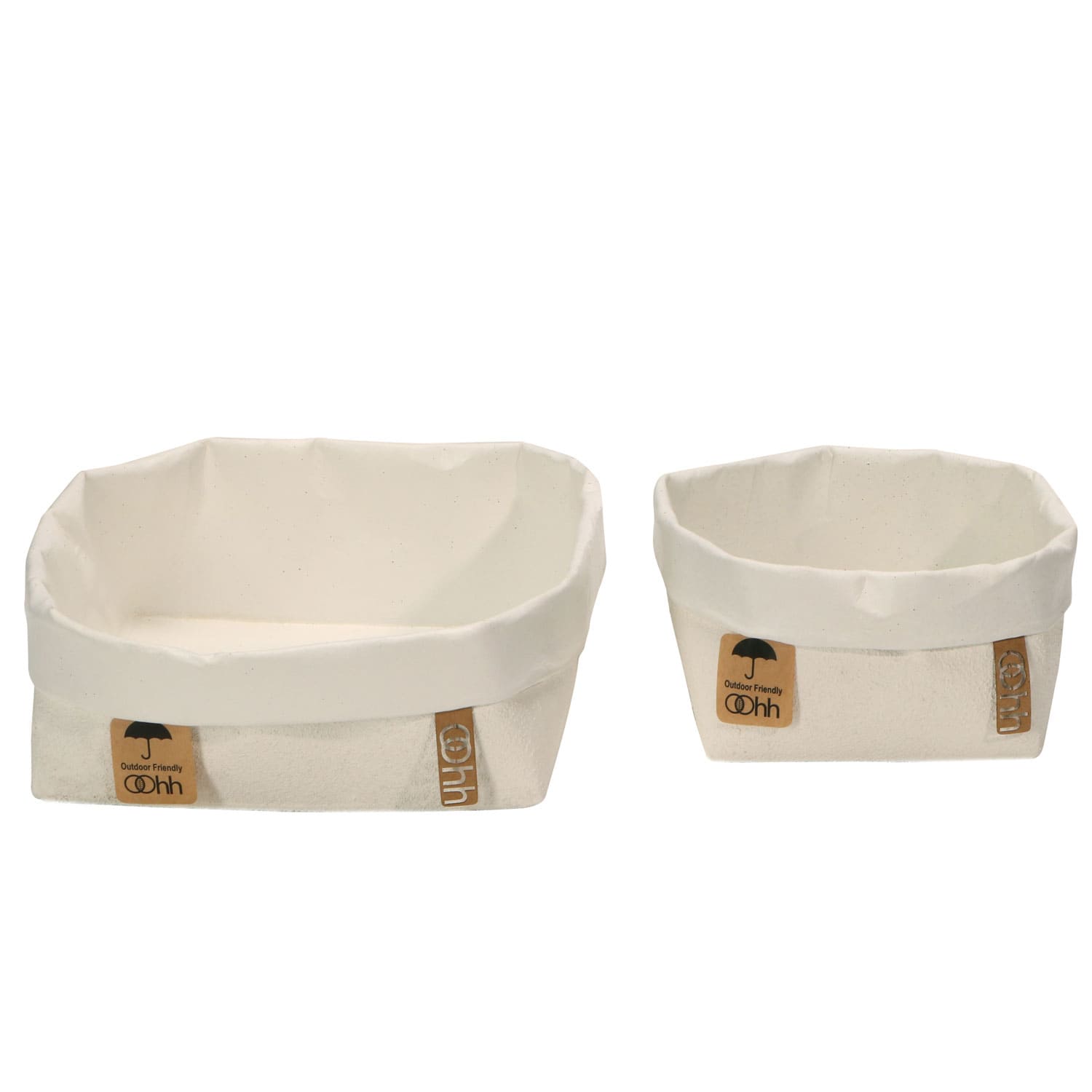 Schalen 2er-Set aus den Naturprodukten Papier und Latex Sandstaub Outdoor-Schalen, 2er Set