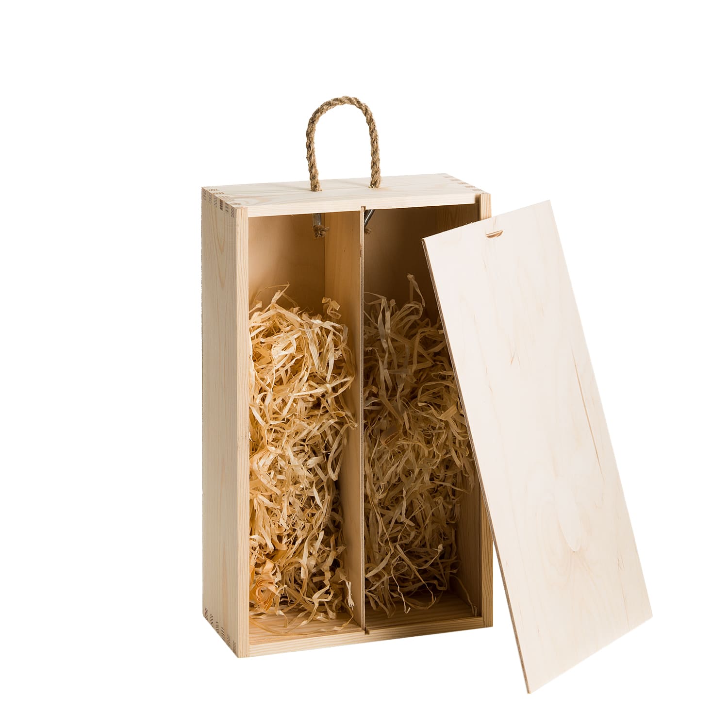 Holz-Präsentbox Hochwertige Holz-Präsentbox für 2 Weinflaschen