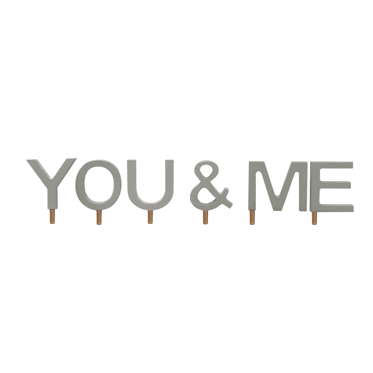 EMI Buchstabenaufstecker YOU & ME, grau