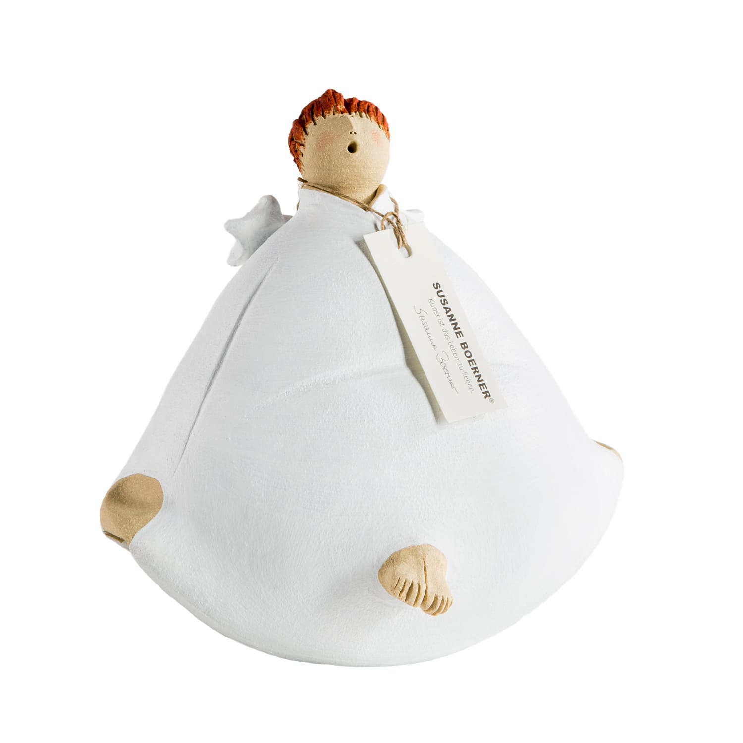 Kantenhocker Engelfigur Kantenhocker Engelfigur aus frostfester Keramik