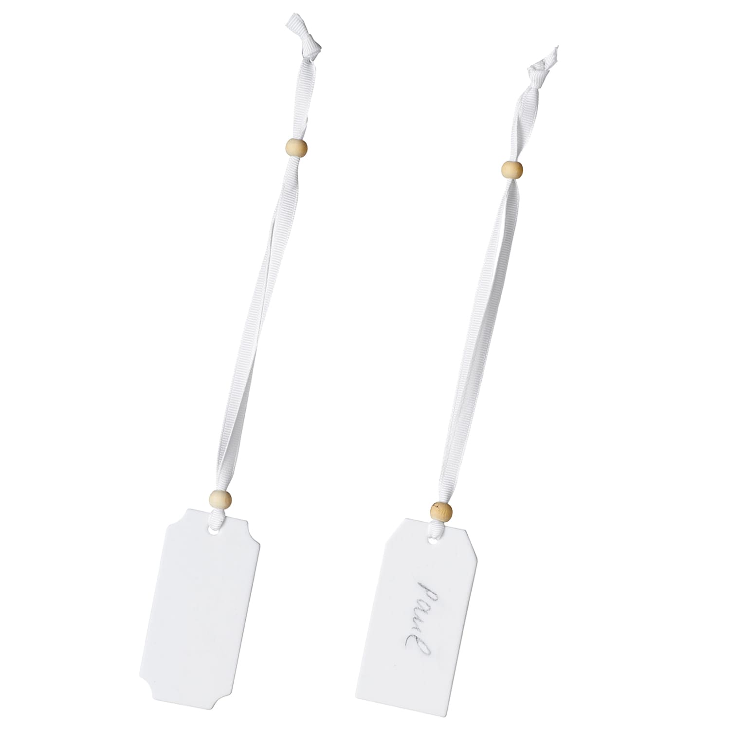 Elegante Platzkarten aus Porzellan, 7 cm lang und 3,5 cm breit