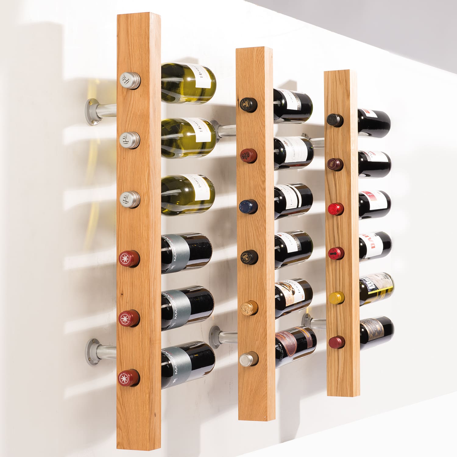 Weinstele / Weinflaschenhalter Weinstele / Weinflaschenhalter für 3er Set für je 6 Flaschen
